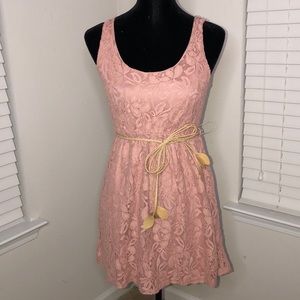 NWT! Pink Floral Lace Dress